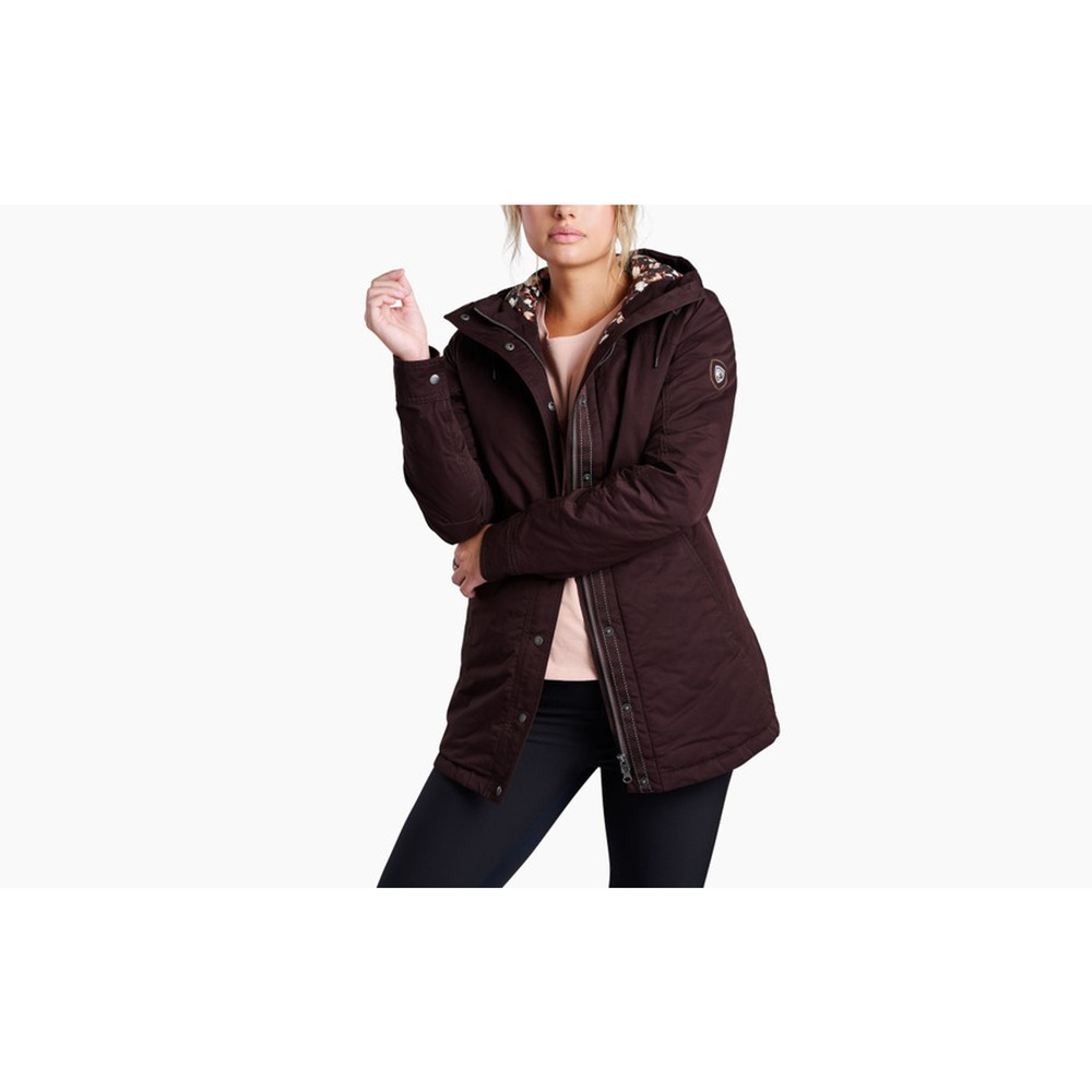 K�hl 'Celeste' Brown Cotton Down Parka Jacket Size L